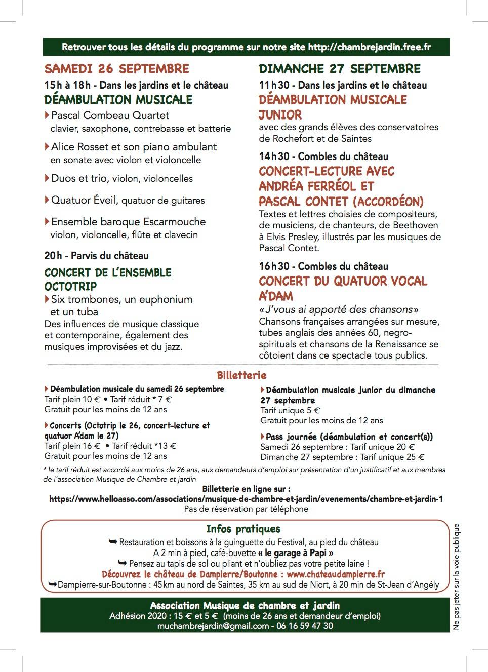 Festival de Dampierre Boutonne 2020